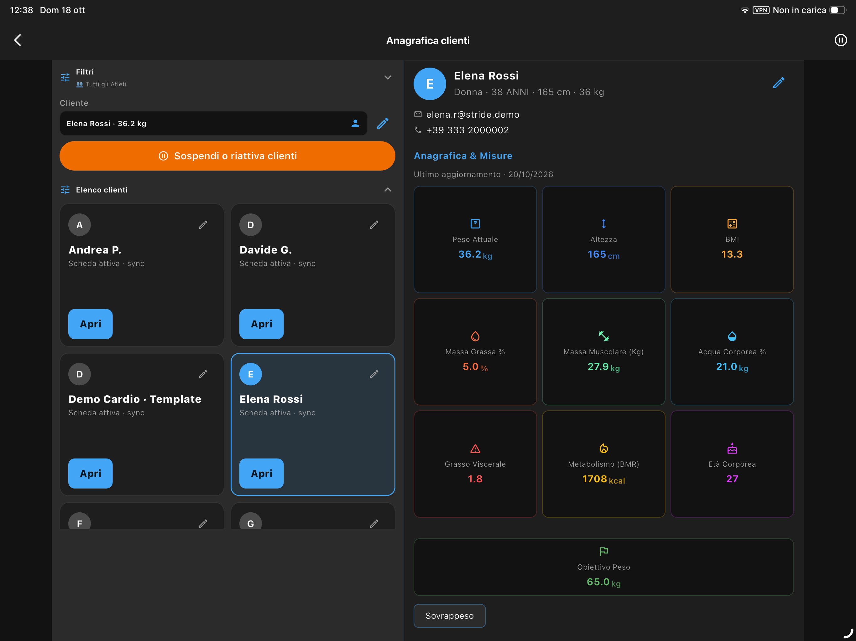 iPad Pro · dati biometrici